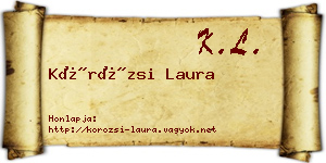 Körözsi Laura névjegykártya